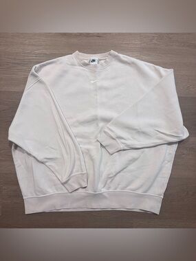 Nike Oversized Cream/Pale Pink Crewneck Sweatshirt